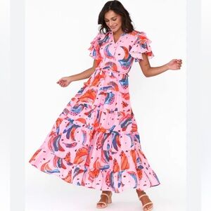 Colorful Abstract Maxi Dress
